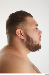 Head Man White Overweight Studio photo references